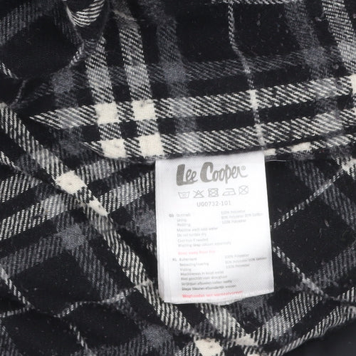 Lee Cooper Men's Black 2XL Hooded Puffer Waistcoat