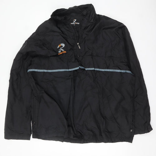 RugbyTech Men's Black 2XL Windbreaker Sports Jacket