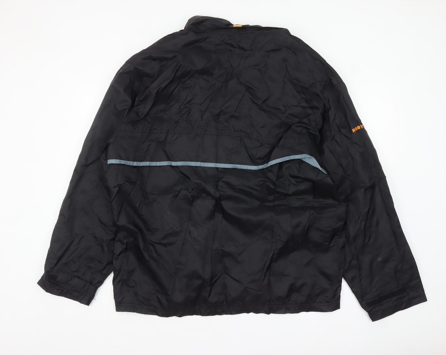 RugbyTech Men's Black 2XL Windbreaker Sports Jacket