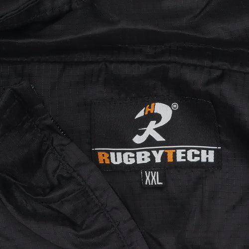 RugbyTech Men's Black 2XL Windbreaker Sports Jacket