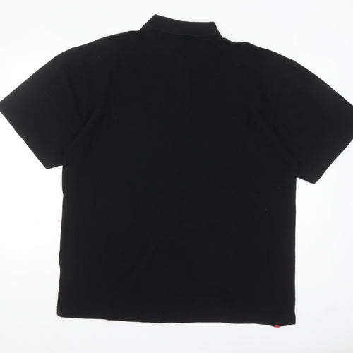 Stoke City Mens Black 2XL Cotton Polo Shirt Football Top