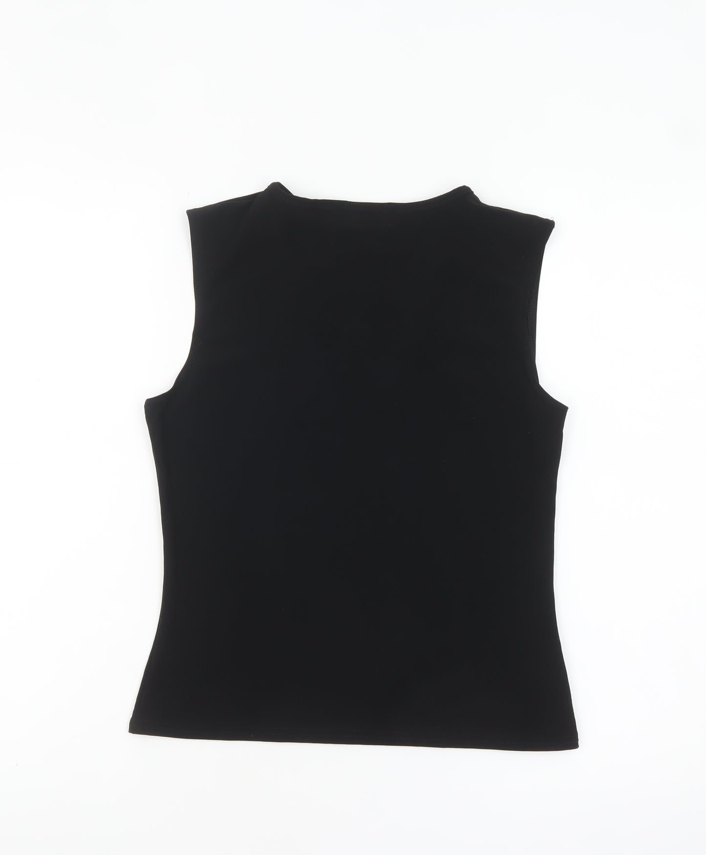 Internacionale Women's Black V-Neck Sleeveless Tank Top Size 14