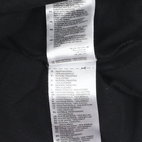 Adidas Mens Black Old Trafford 2XL Cotton Graphic T-Shirt