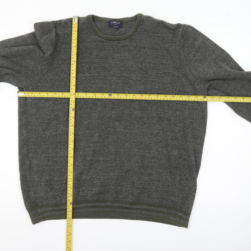 Marks and Spencer Mens Grey 2XL Crew Neck Cotton Pullover Jumper