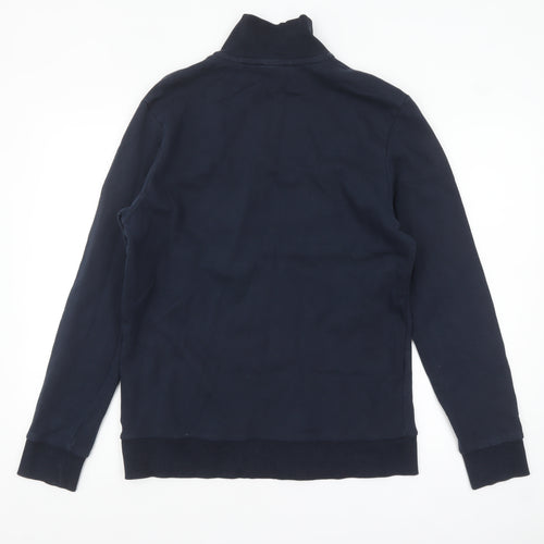 Jack & Jones Men's Blue L High Neck 1/2 Zip Sweatshirt