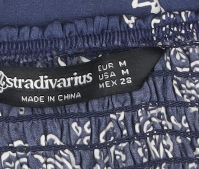Stradivarius Women's Blue Paisley Camisole Tank Top M