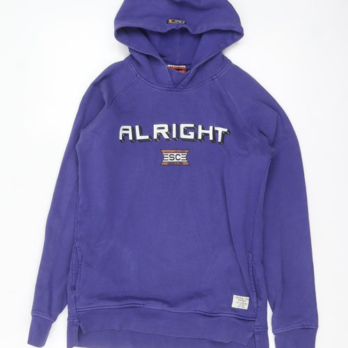 Scotch & Soda Women Purple Pullover Hoodie Size 14 Cotton Blend Casual