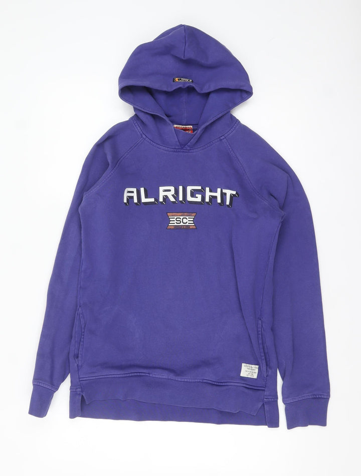 Scotch & Soda Women Purple Pullover Hoodie Size 14 Cotton Blend Casual