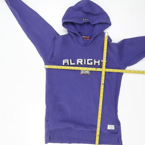Scotch & Soda Women Purple Pullover Hoodie Size 14 Cotton Blend Casual