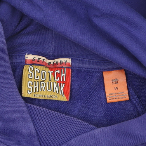 Scotch & Soda Women Purple Pullover Hoodie Size 14 Cotton Blend Casual