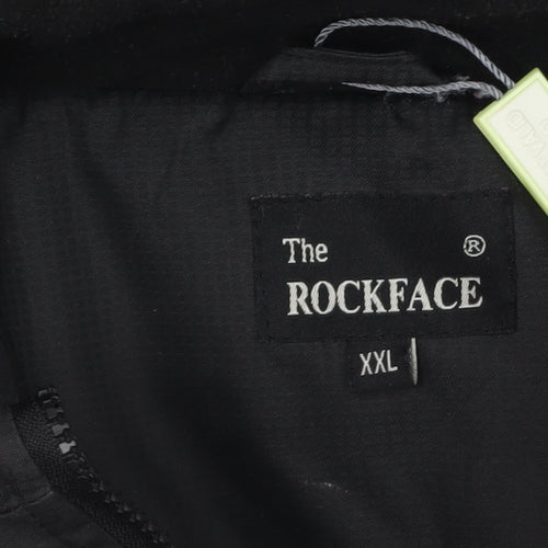 The Rockface Men's Black 2XL Waterproof Hooded Parka Jacket