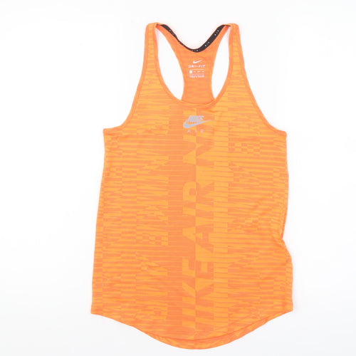 Nike Women's Orange Dri-FIT Racerback Tank Top XS Athletic Sportswear