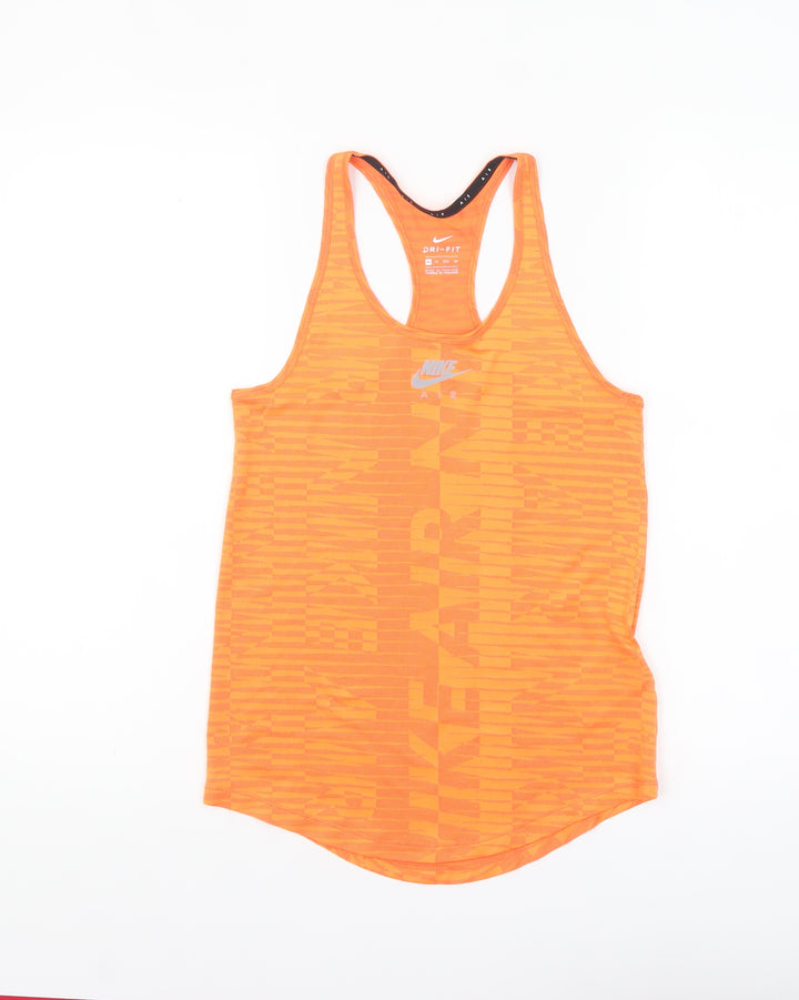 Nike Women's Orange Dri-FIT Racerback Tank Top XS Athletic Sportswear