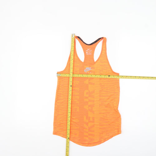 Nike Women's Orange Dri-FIT Racerback Tank Top XS Athletic Sportswear