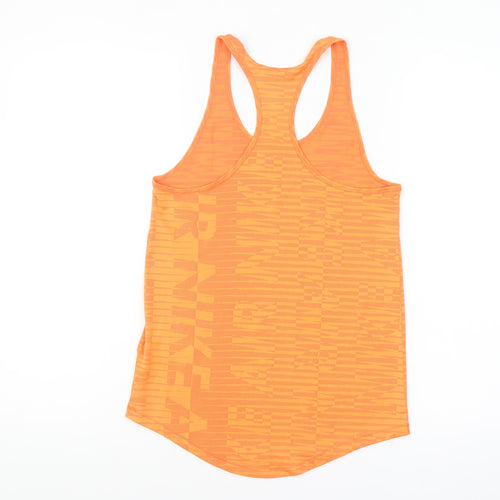 Nike Women's Orange Dri-FIT Racerback Tank Top XS Athletic Sportswear
