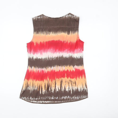 Marks and Spencer Per Una Women’s Multicoloured Beaded Sleeveless Blouse Size 12