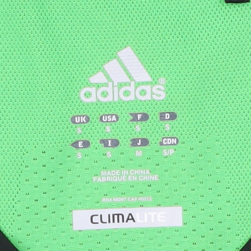 Adidas Men's Green Short Sleeve Climalite T-Shirt Size S