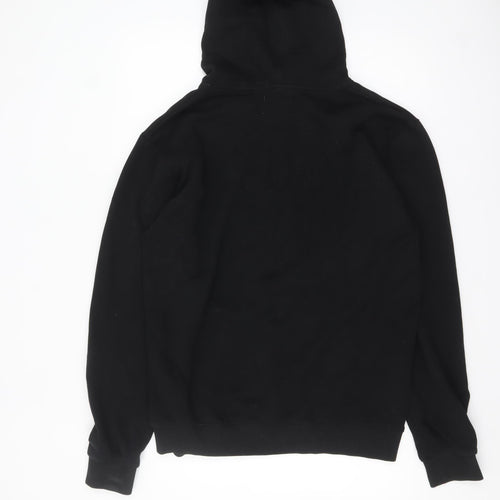 Pepe Jeans Men Black XL Pullover Hoodie with Logo Print