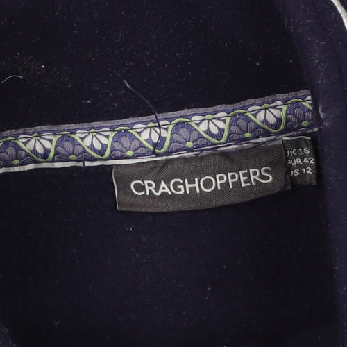 Craghoppers Women's Blue Fleece Full Zip Jacket Size 12