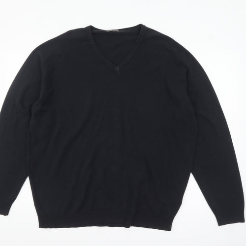 Wolsey Men’s Black 2XL V-Neck Acrylic Knit Jumper