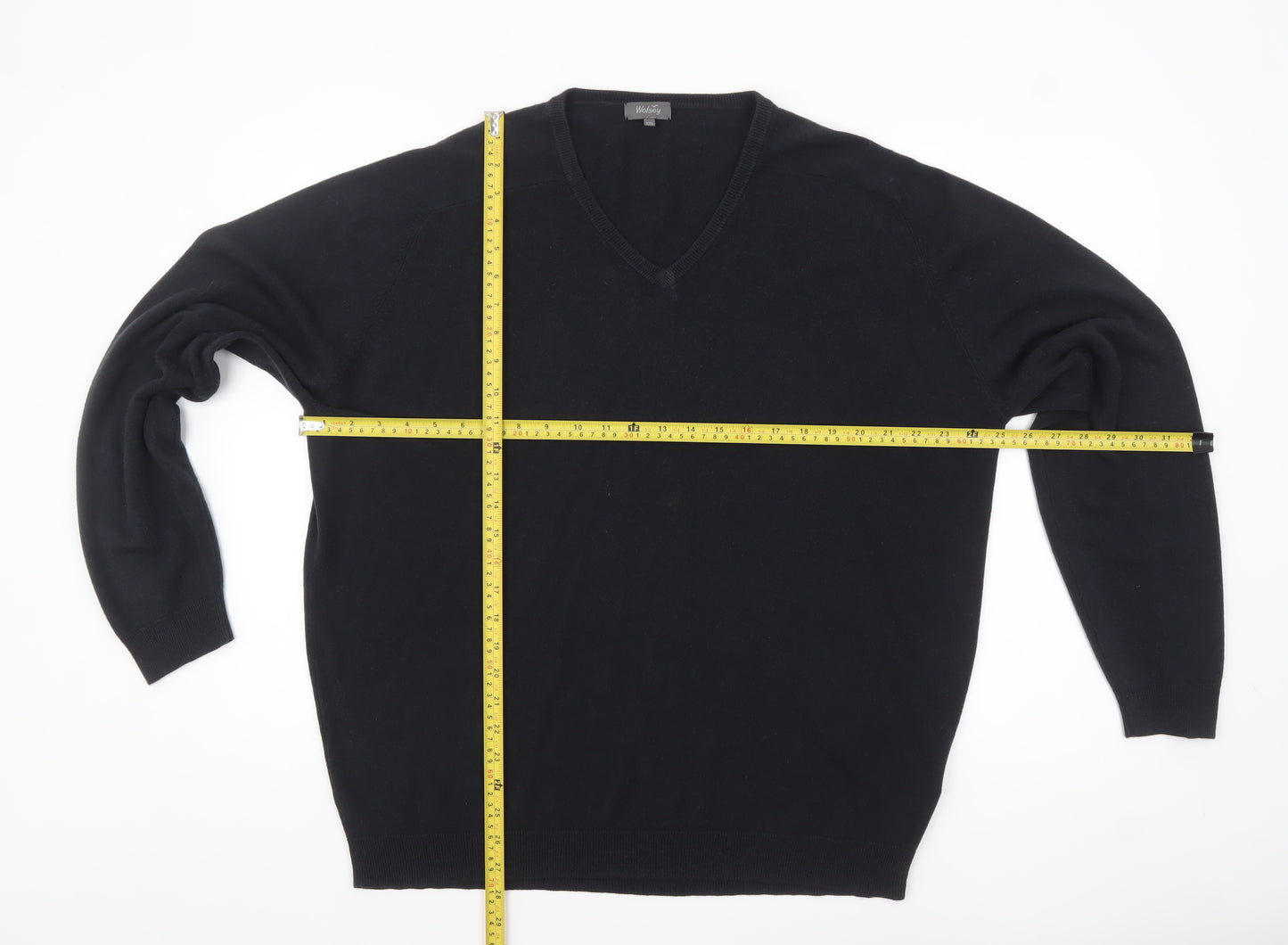Wolsey Men’s Black 2XL V-Neck Acrylic Knit Jumper