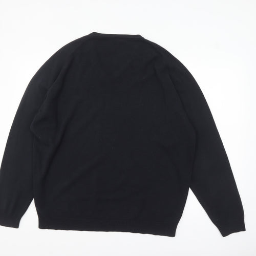 Wolsey Men’s Black 2XL V-Neck Acrylic Knit Jumper