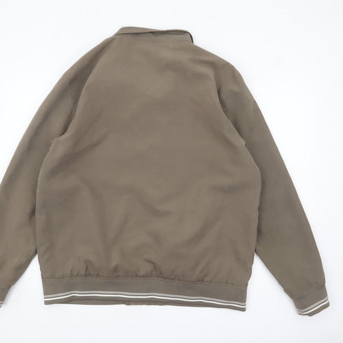 Greenwoods Men Brown L Basic Zip Casual Jacket