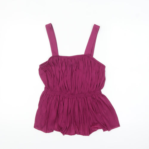 Next Women Purple Camisole Tank Top Size 10 Polyester