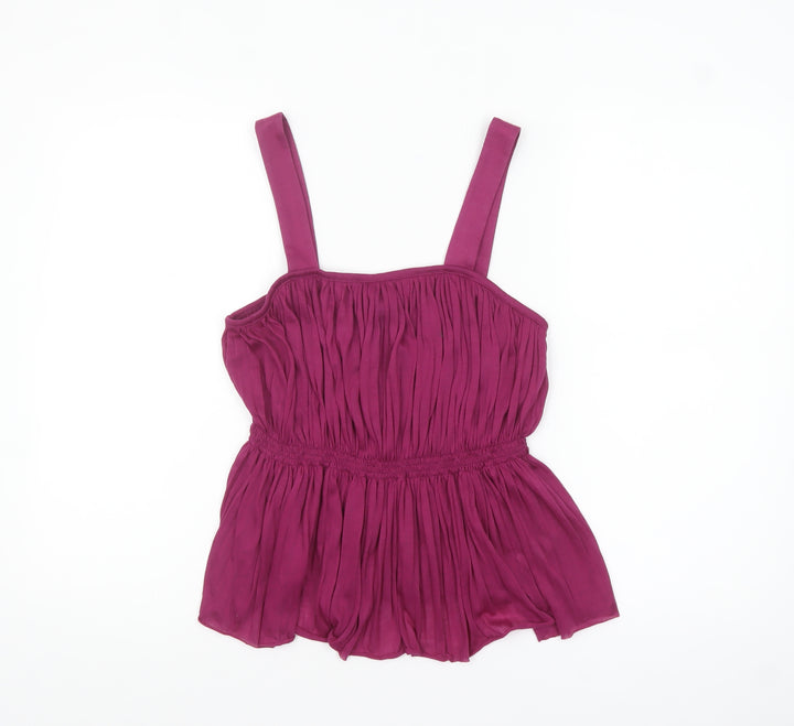 Next Women Purple Camisole Tank Top Size 10 Polyester