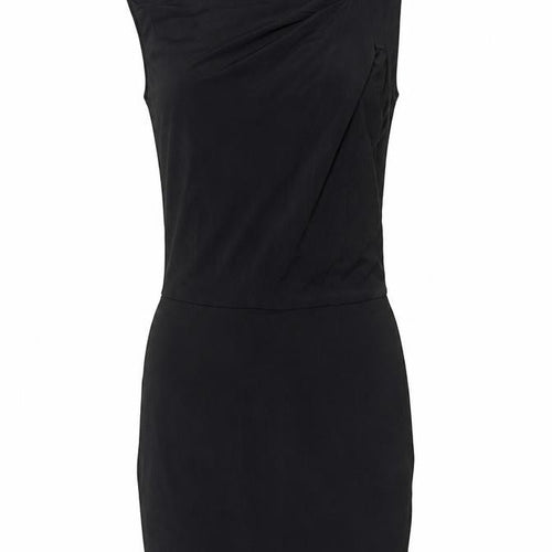 AllSaints Women's Black Cupro Bodycon One-Shoulder Dress UK 4