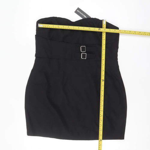 PrettyLittleThing Women’s Black Strapless Bodycon Mini Dress Size 12