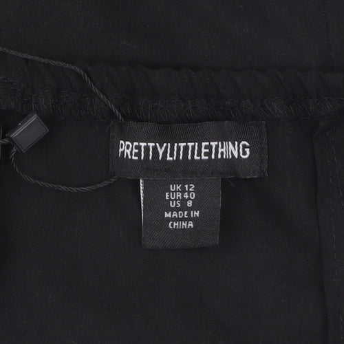 PrettyLittleThing Women’s Black Strapless Bodycon Mini Dress Size 12
