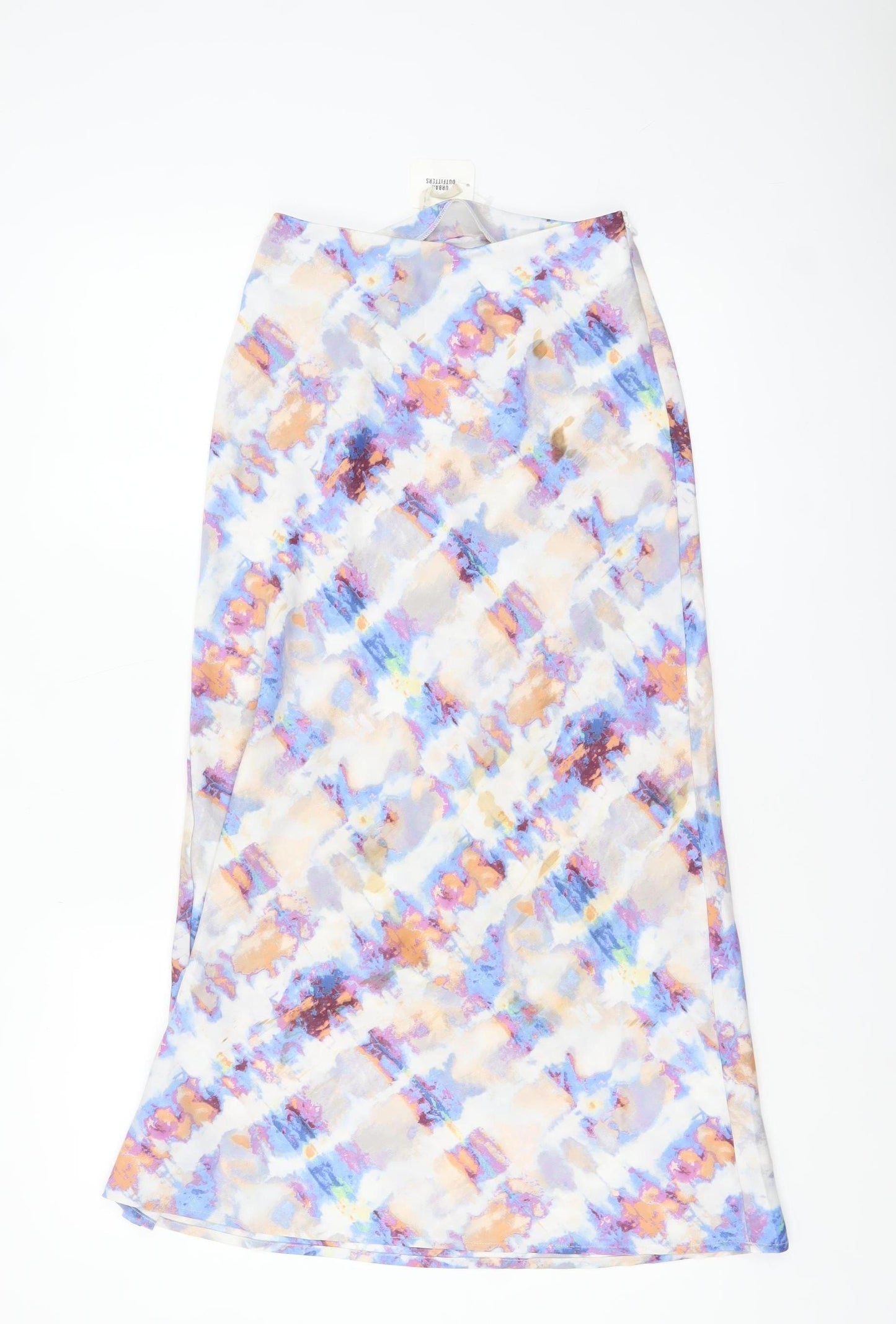Urban Outfitters Womens Multicoloured XS Midi Satin Skirt