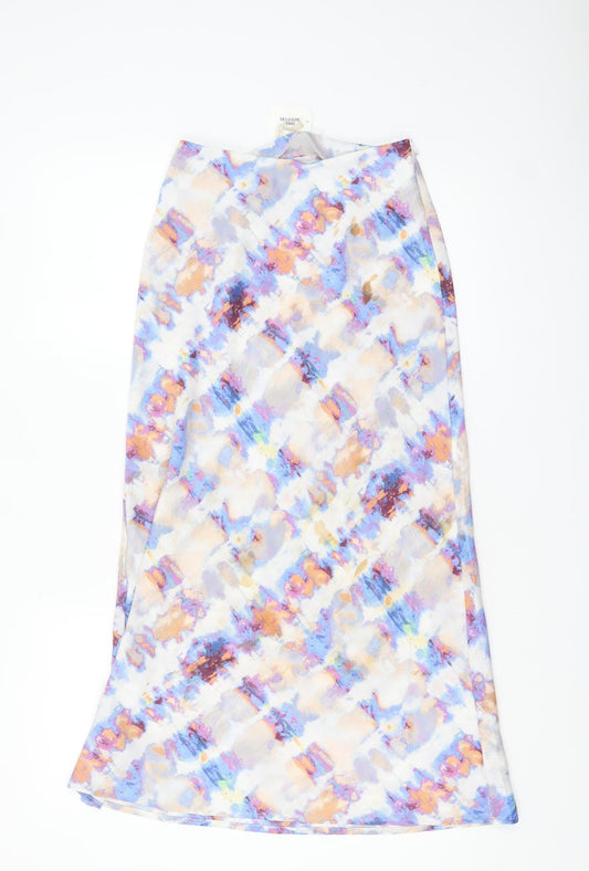 Urban Outfitters Womens Multicoloured XS Midi Satin Skirt