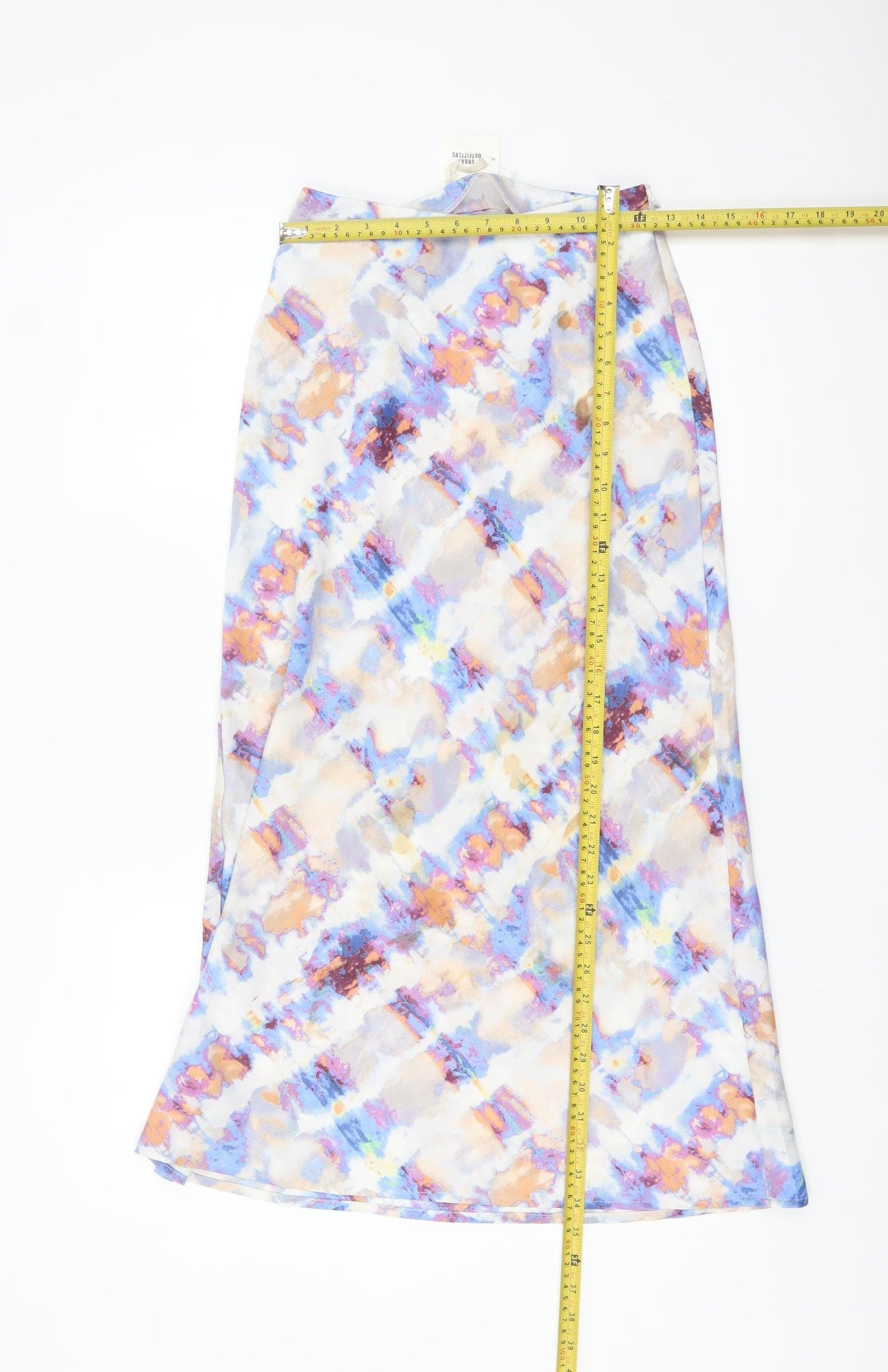 Urban Outfitters Womens Multicoloured XS Midi Satin Skirt