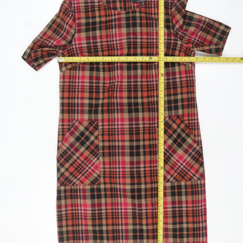 Next Women Multicoloured Check Shift Dress Size 10 Knee Length