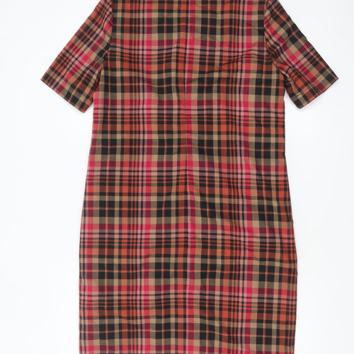 Next Women Multicoloured Check Shift Dress Size 10 Knee Length