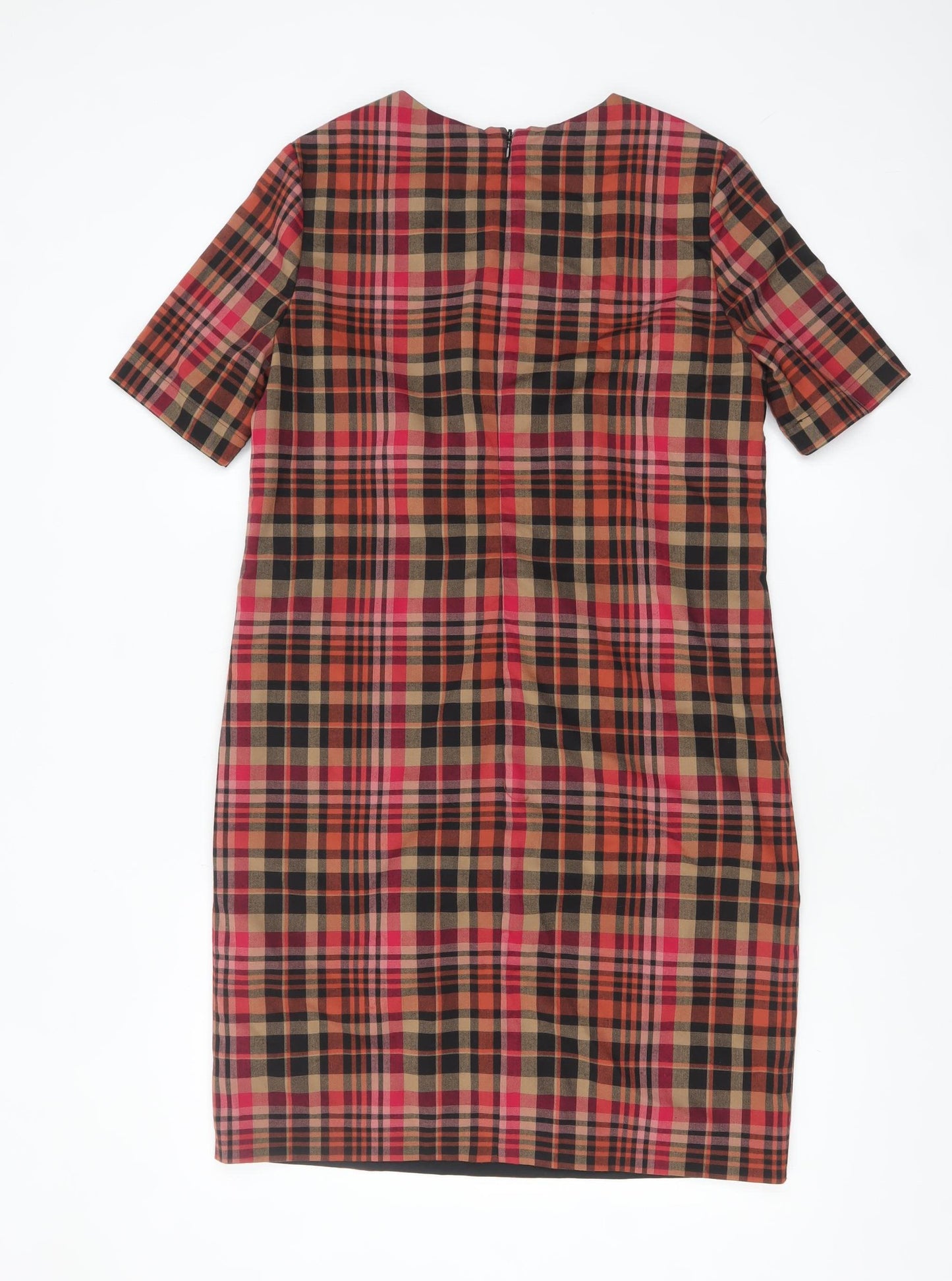 Next Women Multicoloured Check Shift Dress Size 10 Knee Length