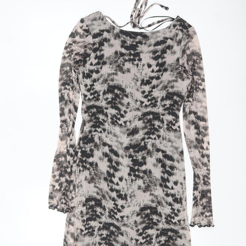 New Look Women's Multicoloured Animal Print Bodycon Dress Size 10