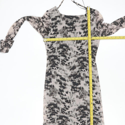 New Look Women's Multicoloured Animal Print Bodycon Dress Size 10