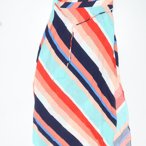 George Women’s Multicoloured Striped Wrap Midi Skirt Size 12