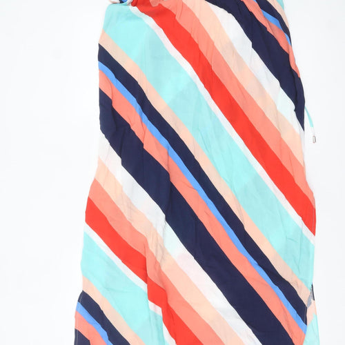 George Women’s Multicoloured Striped Wrap Midi Skirt Size 12