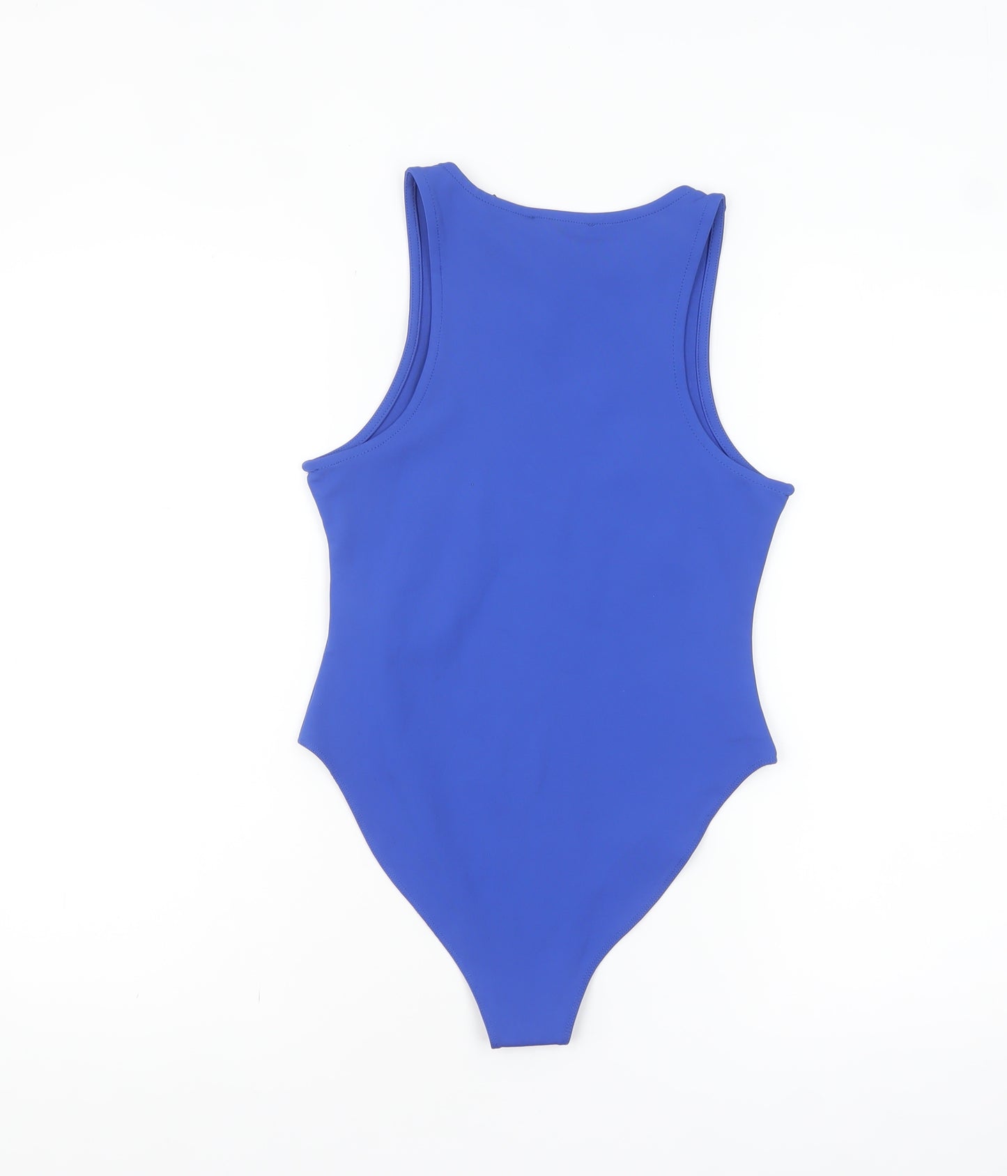 New Look Women Blue High Neck Sleeveless Bodysuit Size 8