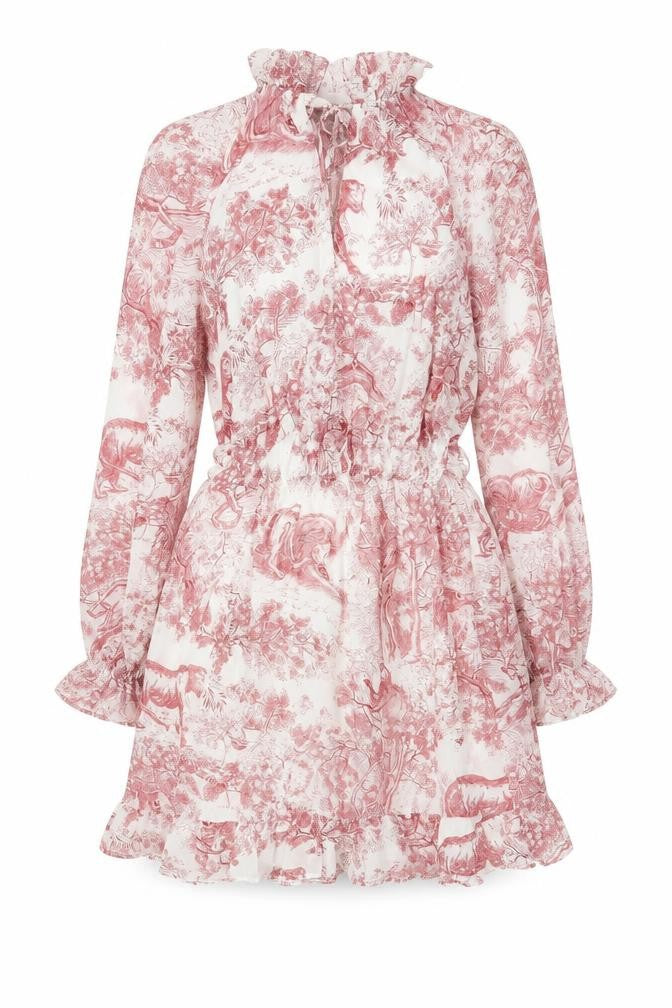 Missguided Women's Multicoloured Size 8 A-Line Chiffon Ruffle Mini Dress