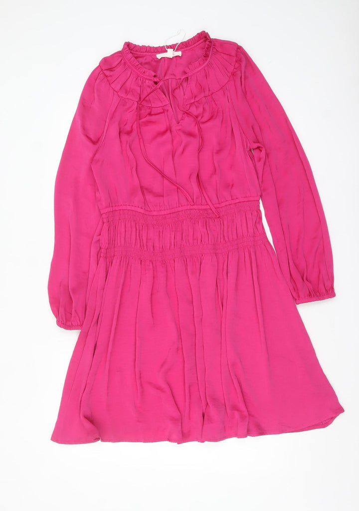 Marks and Spencer Per Una Women's Pink Size 12 Fit & Flare Dress