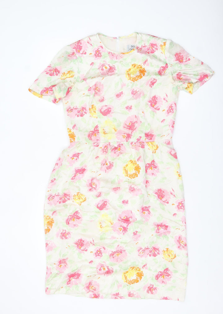 Donald Campbell Women's Multicoloured Floral Sheath Dress Size 12