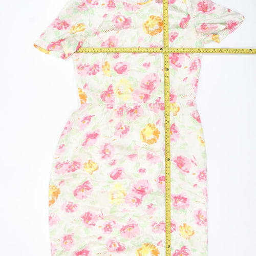 Donald Campbell Women's Multicoloured Floral Sheath Dress Size 12