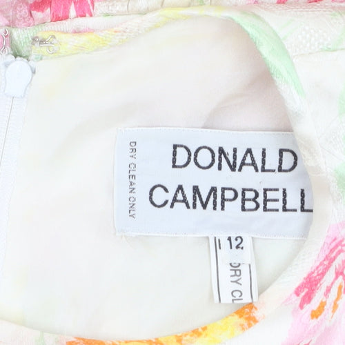 Donald Campbell Women's Multicoloured Floral Sheath Dress Size 12