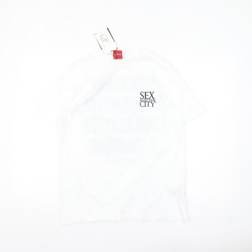 Pull & Bear Women’s White Sex and the City T-Shirt Size S