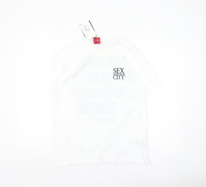 Pull & Bear Women’s White Sex and the City T-Shirt Size S